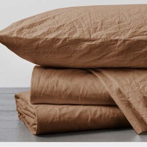 Coyuchi Percale ****KING FLAT SHEET ONLY**** Color: Ginger